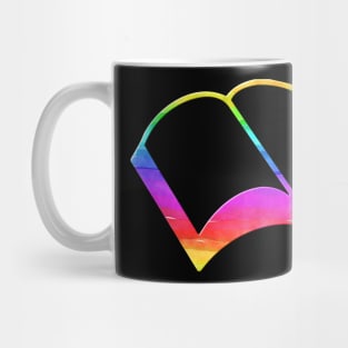 Rainbow Book Outline Mug